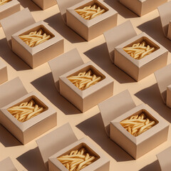 fries blank packaging set