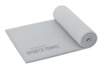 White rolled sports towel for fitness exercise