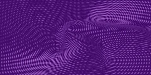 Light purple wave abstract background. Gradient. The surface texture of the fabric is firm. Dark colored background with space for design. Plum eggplant color
