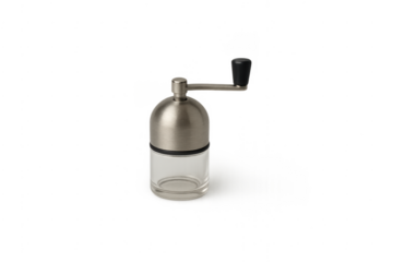 Manual coffee grinder preparing fresh coffee beans