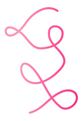 Pink Abstract Spiral String