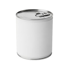 Blank tin can, isolated on transparent background