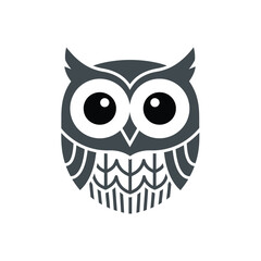 Owl perched calmly in natural forest environment, close-up wildlife photography, serene outdoor scene, detailed bird portrait, nature habitat view