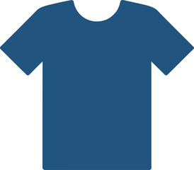 Casual blue t-shirt isolated on white background, fashion apparel, clothing item, front view, studio lighting, product photography concept