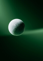 Minimal Space Scene with Planets and Moons, Abstract Astronomy Concept and Futuristic Cosmic Background
