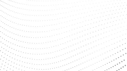Flowing Gray Halftone Dot Waves Creating Soft Abstract Motion Vector Illustration