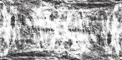 Monochrome texture composed of irregular graphic elements. Distressed uneven grunge background. Abstract vector illustration. Overlay for interesting effect and depth. Isolated on white background.