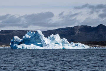 Giant Ice Formations Floating in Disko Bay, Greenland © Michel