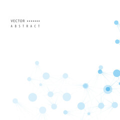 Vector abstract data visualization. Digital Network Connections