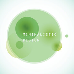 Minimalistic abstract vector design with soft gradients and layered transparent circles. Clean composition evoke elegance and visual harmony