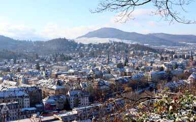 Freiburg-Wiehre und Umgebung im Winter