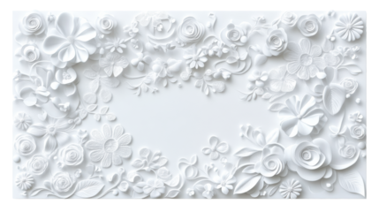 Elegant Floral Texture Design on Transparent Background