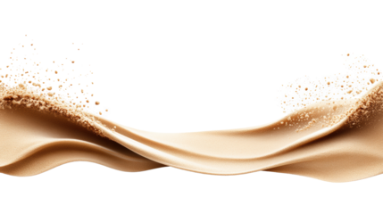 Flowing Sand Texture on Transparent Backdrop