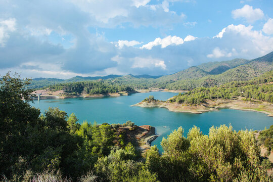 Serene Forest Lake Landscape Peaceful Nature Scenery. High quality photo - Powered by Adobe