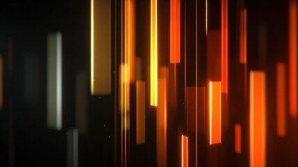 Abstract glowing lines in orange and yellow tones creating a vibrant and dynamic background with a modern aesthetic for creative projects