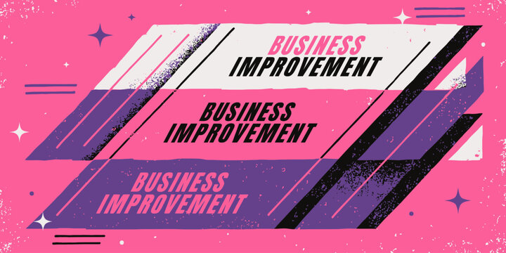 Business improvement concept with colorful geometric design - Powered by Adobe