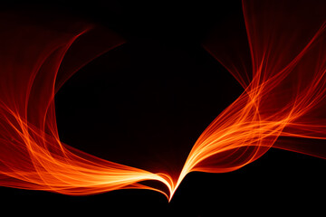 laser light. streaks of light rippling and twisting