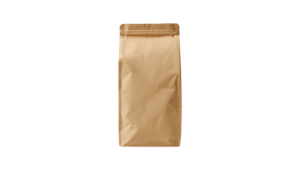 A brown paper bag on transparent background