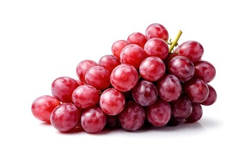 Fototapeta premium A bunch of red grapes on a white background