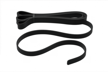 Black resistance band for fitness and workout training