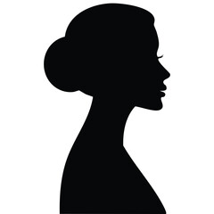 Vector Female Profile Silhouette