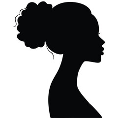 Simple Female Profile Silhouette