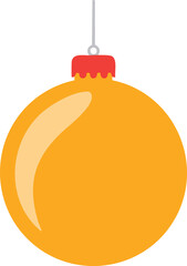 Yellow Christmas Ball Ornament Icons