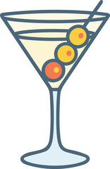 Cocktail Drink Vector For Bar Designs
