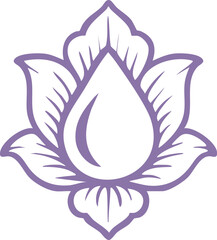 Lotus Flower Line Icon Symbol of Wellness and Spirituality