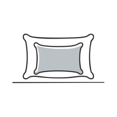 Stylized Decorative Pillow Design on Shelf Illustration Minimalist Art Style Comfortable Softness Comfort Home Decor