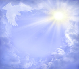 Bright light from cloudy sky