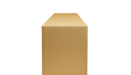 A brown cardboard box on transparent background