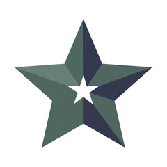 Obraz premium Polygonal star with negative space revealing a smaller star shape inside vector illustration