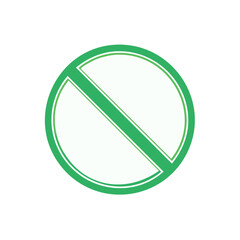 Green No Symbol Circle Icon Denied Restricted Zone