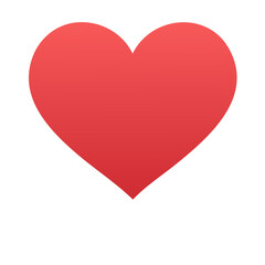 Vibrant Red Heart Symbol with Subtle Gradient for Love, Romance, and Valentine's Day Decor