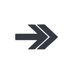 Sleek Double Arrow Graphic Design Element Navigating Right Direction
