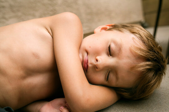 Boy Sleeping on Side