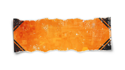Orange banner grunge texture torn paper abstract background orange paint ripped edge distressed design black stripe rectangular shape copy space graphic design poster template flyer background web