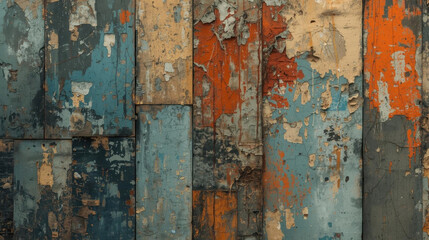 Rusty metal peeling paint weathered surface distressed wall grunge texture industrial background rustic pattern chipped coating corroded steel urban decay Rusty metal with peeling paint creates