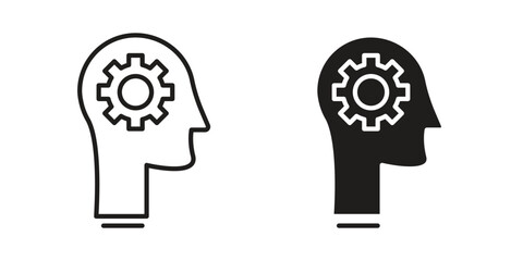 Realization icons on white background. EPS 10. Editable linear style stroke. Vector icon