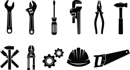 Tool icons set Vector