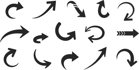 Arrows various directional graphic icons Vector