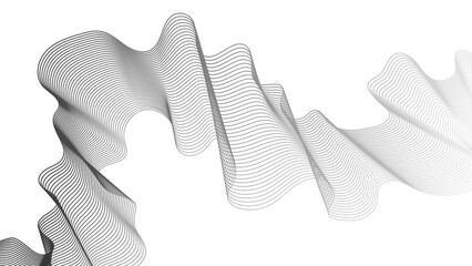 Abstract backdrop with grey wave gradient lines