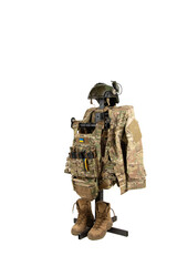 Modular Stand with Multicam Uniform and Ballistic Gear