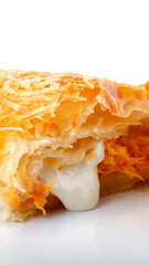 Stuffed puff pastry, breakfast food