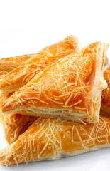 Stuffed puff pastry, breakfast food