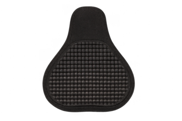 Black motorcycle seat cover adding comfort for riders