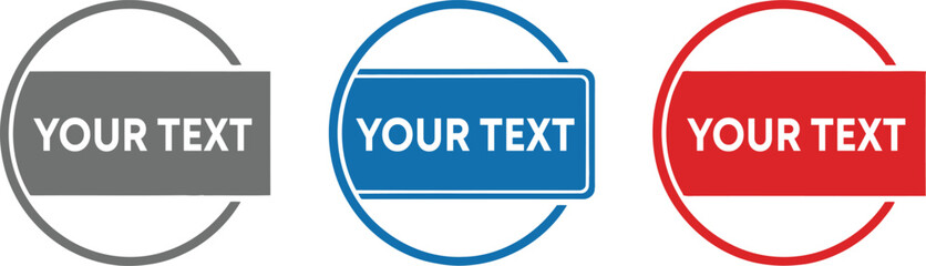 Badge label and sticker template set Vector