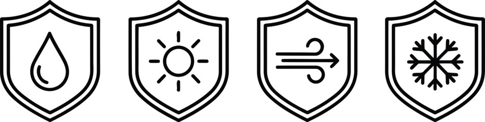 Protection against water, sun, wind, and cold Vector