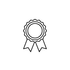 Minimalist Award Ribbon Icon for Achievement and Recognition